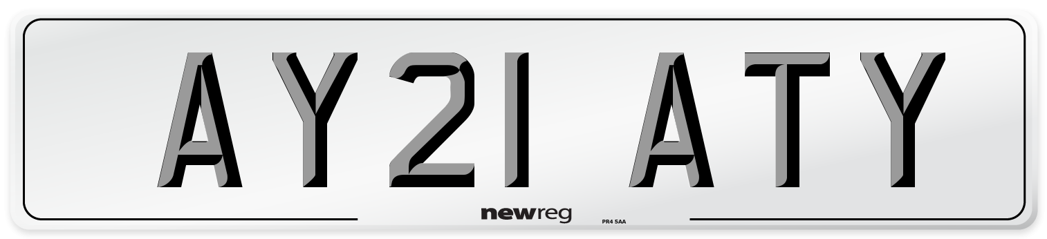 AY21 ATY Number Plate from New Reg